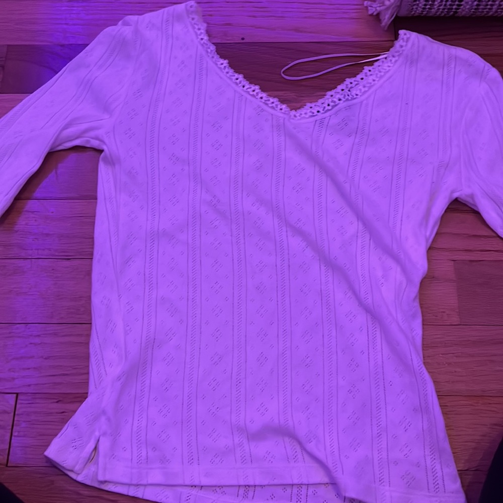 white freshman top